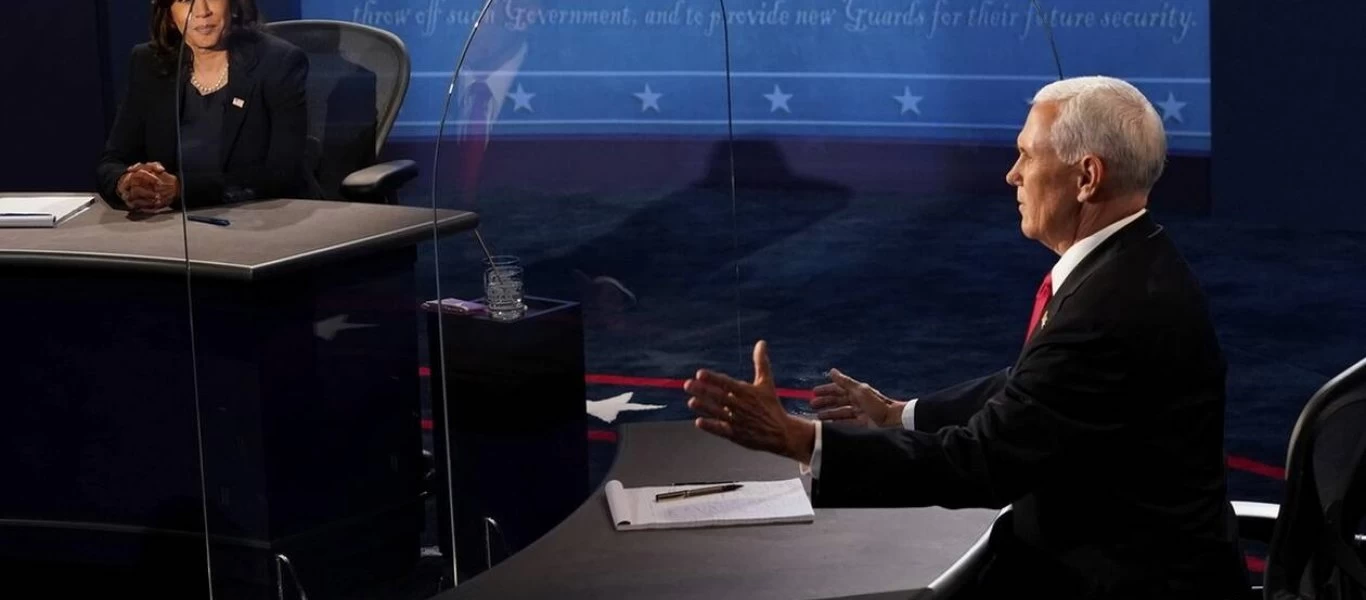 Σκληρό debate μεταξύ του λευκού αντιπροέδρου Μ.Πενς & της μιγάδας πρώην εισαγγελέως Κ.Χάρις: Ισόπαλο το αποτέλεσμα